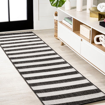 Negril Two-tone Wide Stripe Indoor/outdoor Area Rug
